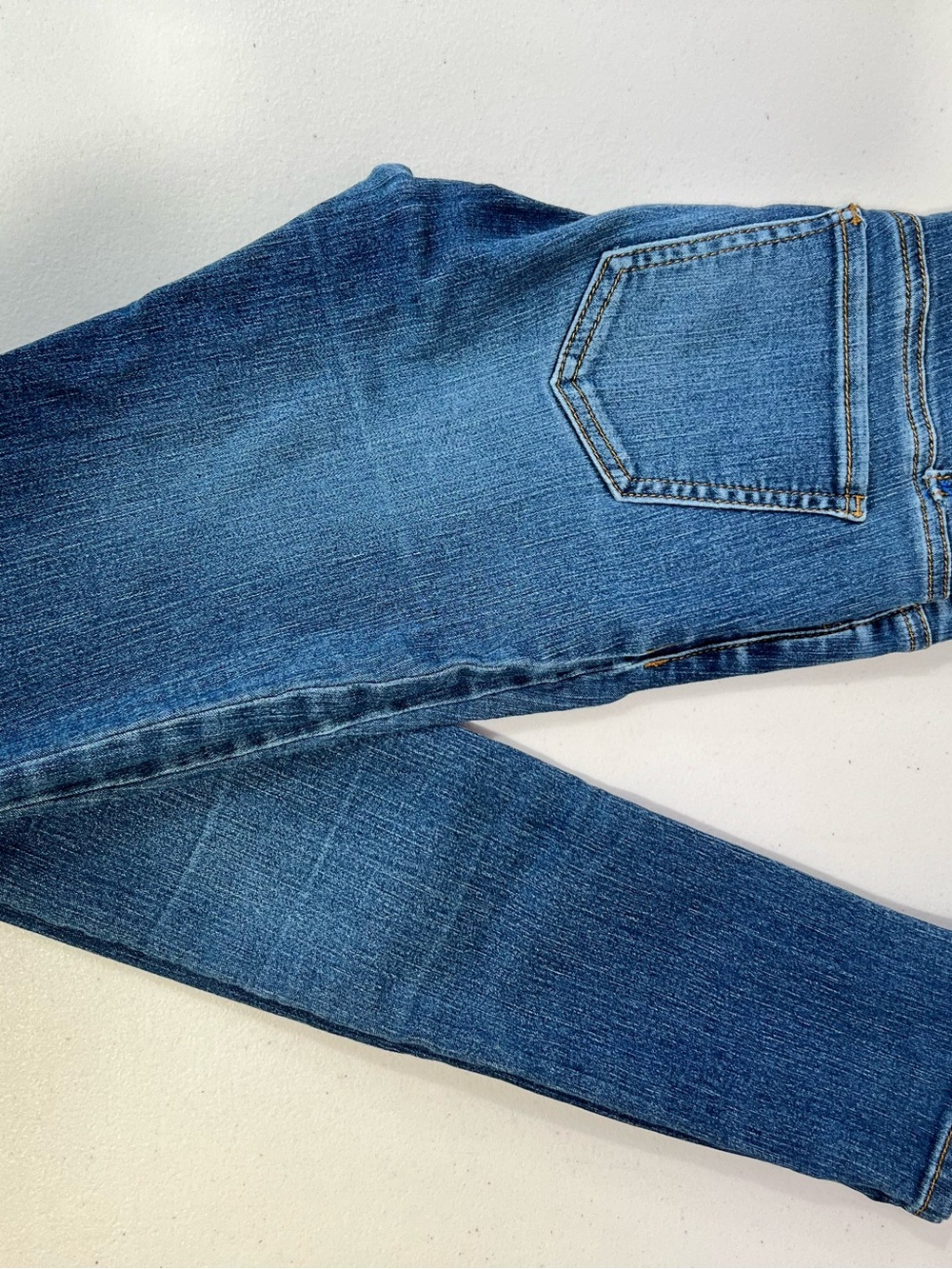 Wax Jean Women’s Medium Blue Straight Jeans with Contrast Stitching